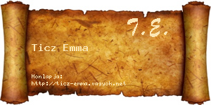 Ticz Emma névjegykártya
