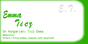 emma ticz business card